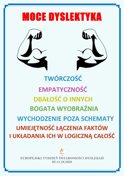 Infografika Moce dyslektyka