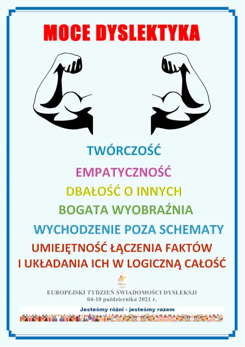Infografika Moce dyslektyka
