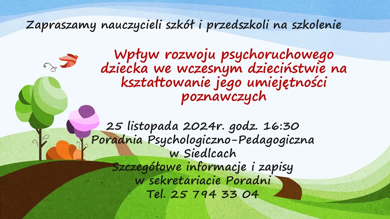 Plakat Zaproszenie na szkolenie dla nauczycieli